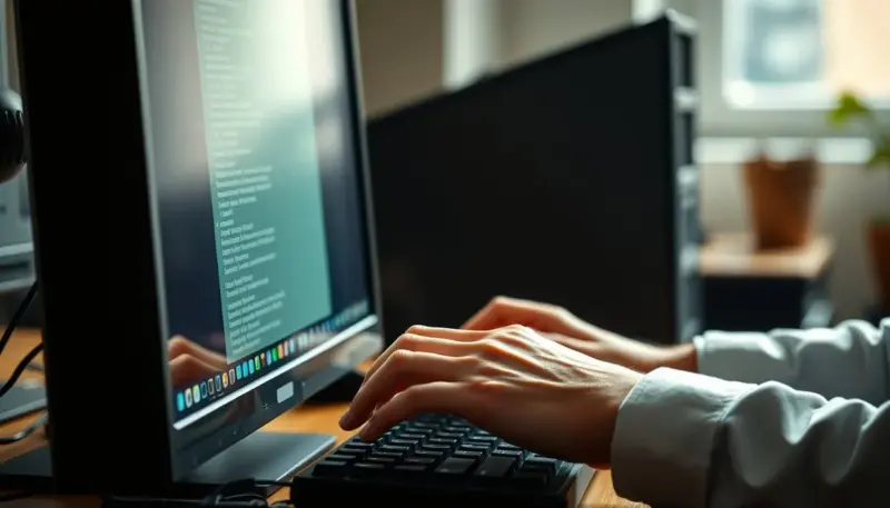 Formulario de contacto defectuoso con mensajes de error visibles, usuario intentando comunicarse sin éxito Formulario contacto roto errores pantalla manos teclado